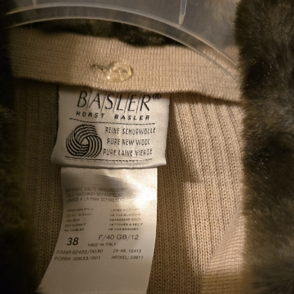 Basler Cream Teddy Jacket with Faux Fur Collar - Picture 2 of 4